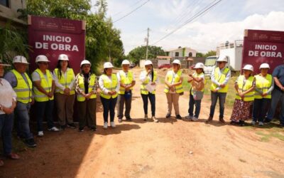 Inicia Nancy Benítez tres nuevas obras de pavimentación en Xoxocotlán
