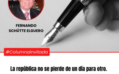 La república no se pierde de un día para otro.