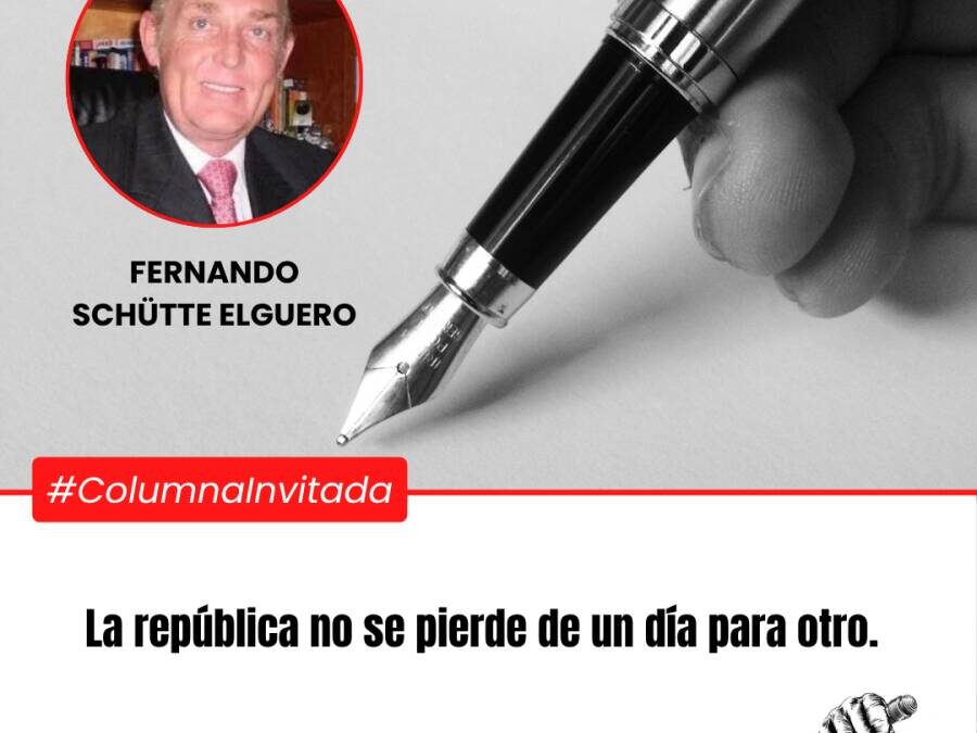 La república no se pierde de un día para otro.