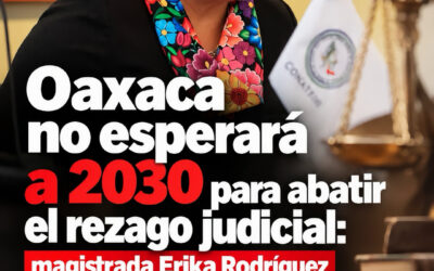 Oaxaca no esperará a 2030 para abatir el rezago judicial: magistrada Erika Rodríguez