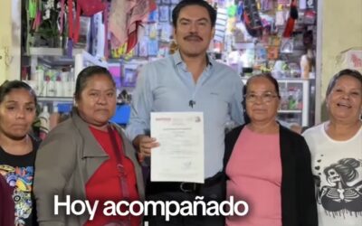 Entre vecinos, Ray Chagoya formaliza su registro en Morena por Oaxaca de Juárez