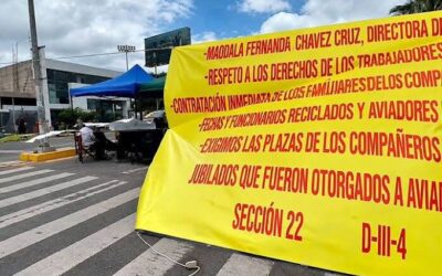 Trabajadores del PAAE de la Sección 22 mantienen su paro de 72 horas