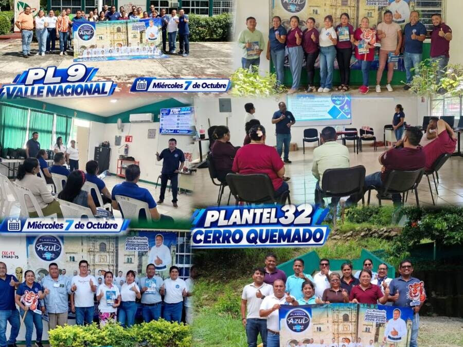 Antonio Ordaz mantiene el paso firme; el territorio del CECyTEO se pinta de azul