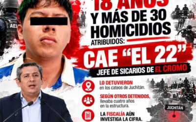 El 22″, jefe de sicarios de El Cromo, a los 18 años