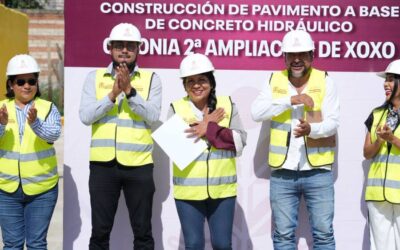 Entrega Nancy Benítez cuatro pavimentaciones; mejora movilidad de las familias xoxeñas