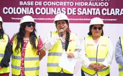 Entrega Xoxocotlán rehabilitación de la avenida Quinta Las Águilas.