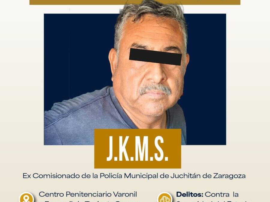 Fiscalía de Oaxaca logra vinculación a proceso de J.K.M.S., excomisionado de la policía municipal de Juchitán, ligado a la red criminal de “Los Cromos”