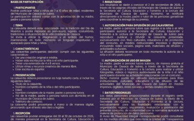Gobierno Municipal de Oaxaca de Juárez lanza concurso de calaveritas literarias para niños