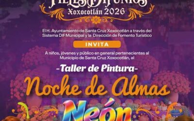 Invita Ayuntamiento de Xoxocotlán al taller gratuito de pintura “Noche de Almas Neón”