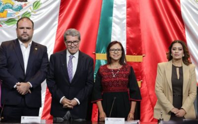 La secretaria de Bienestar, Leticia Ramírez Amaya, compareció ante la Comisión de la Cámara de Diputados con motivo del Segundo Informe de Gobierno