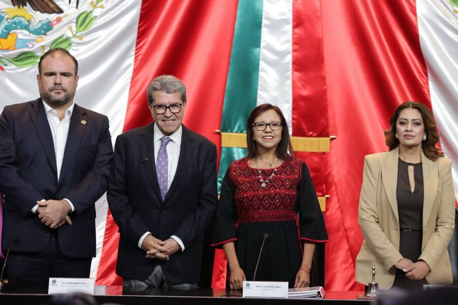 La secretaria de Bienestar, Leticia Ramírez Amaya, compareció ante la Comisión de la Cámara de Diputados con motivo del Segundo Informe de Gobierno