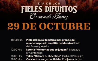 Municipio de Oaxaca de Juárez invita a celebrar el Día de Muertos con arte, música y tradición
