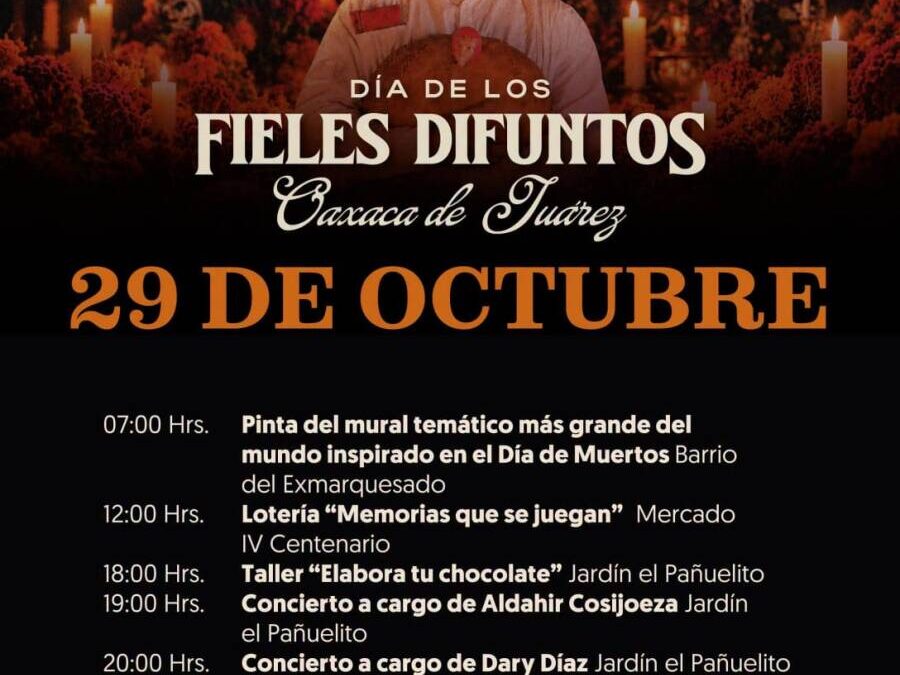 Municipio de Oaxaca de Juárez invita a celebrar el Día de Muertos con arte, música y tradición