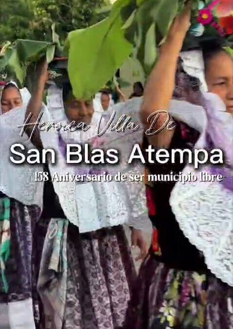 Nino Morales felicita a San Blas Atempa por 158 años de historia y dignidad indígena