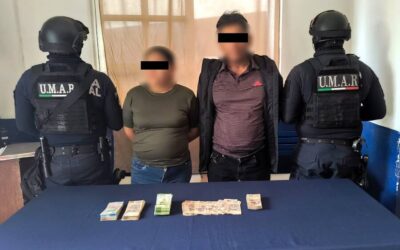Policía Municipal detiene a dos personas que transportaban dinero en efectivo sin acreditar su procedencia