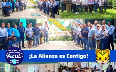 Tigre Toño y Planilla Azul inician tercera semana de gira rumbo a la elección sindical del CECyTEO.