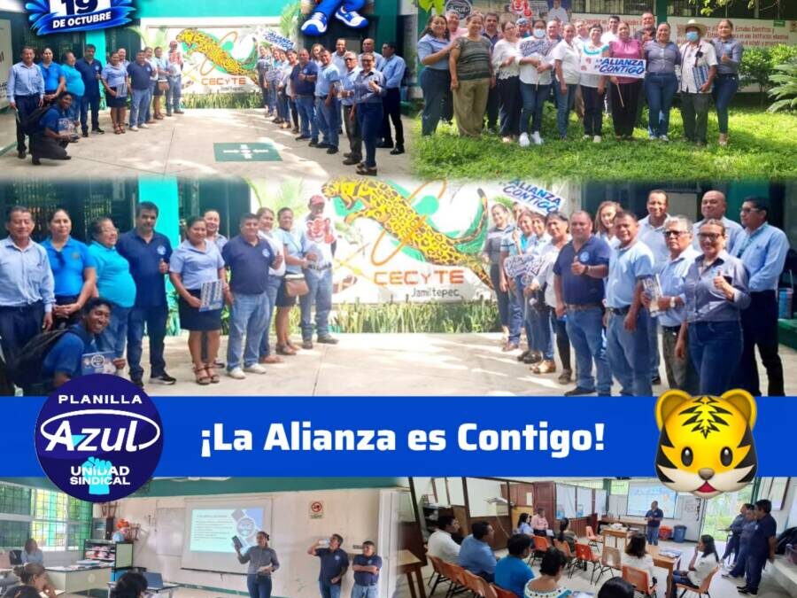 Tigre Toño y Planilla Azul inician tercera semana de gira rumbo a la elección sindical del CECyTEO.